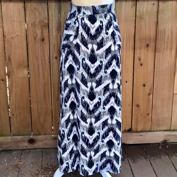Living Doll Los Angeles Abstract Maxi Skirt EUC - Picture 4 of 8